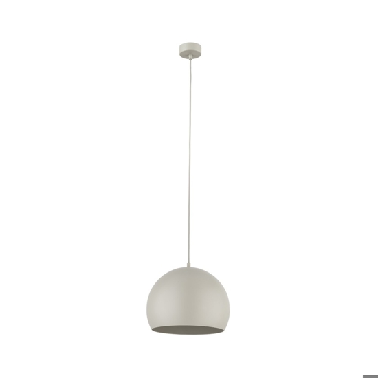 Lampadario per tavolo da cucina a cupola beige 27 cm